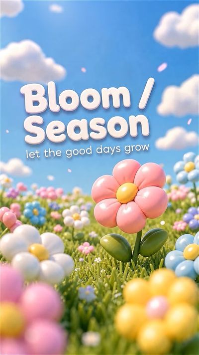 3D Spring Meadow Reveal