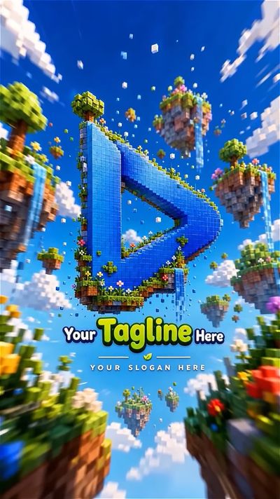 Playful Minecraft Island Intro