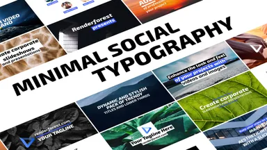 Minimal Social Typography template
