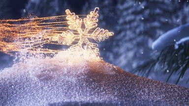 Sparkling Snowflake Intro (Widescreen | Text) | Renderforest