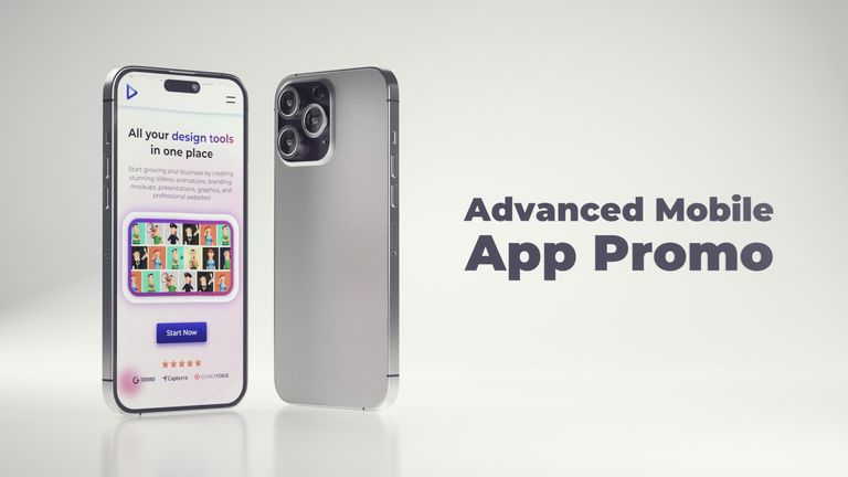 Advanced Mobile App Promo template